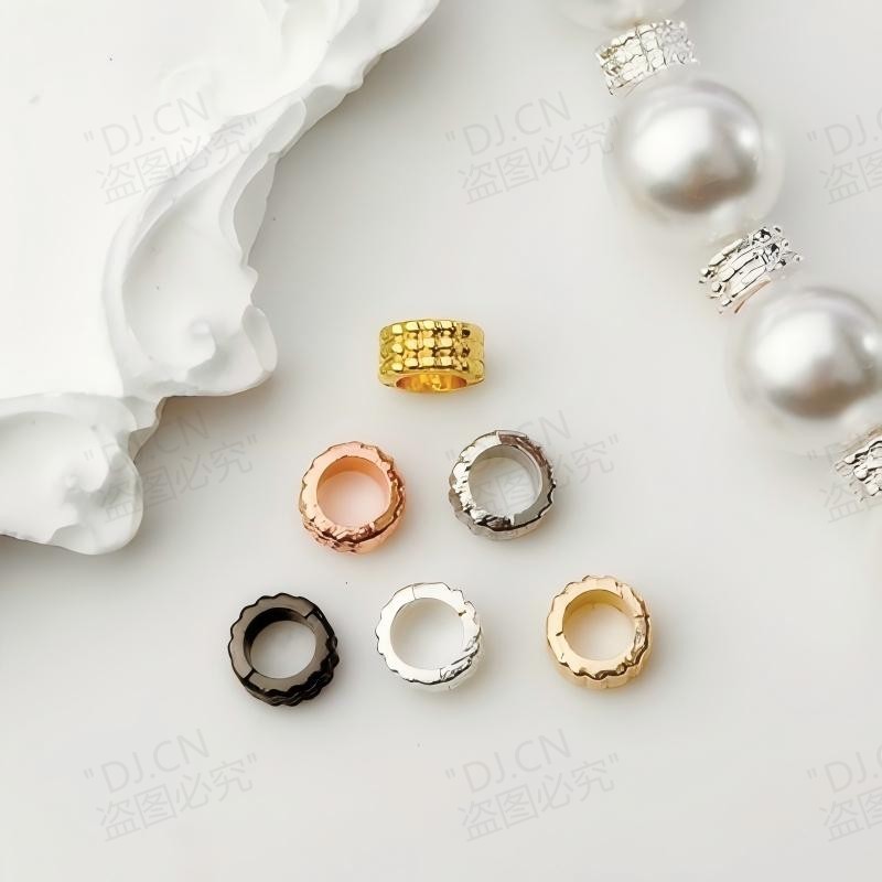 ADJ1287 [สีเดียวกว่า 100 ชิ้นรับ 30 ชิ้นฟรี] 14 พันสีทอง Retention Barrel ลูกปัด Spacer ลูกปัด Space