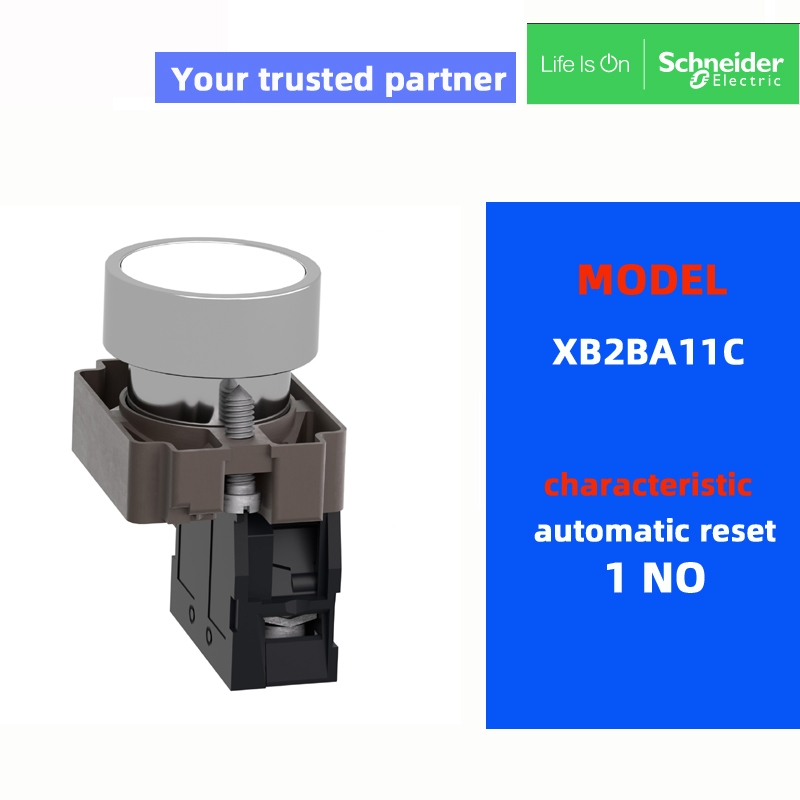 ปุ่ม Schneider ดั้งเดิม XB2BA42C XB2BA31C XB2BA21C XB2BA11C XB2BA51C รีเซ็ตตัวเอง
