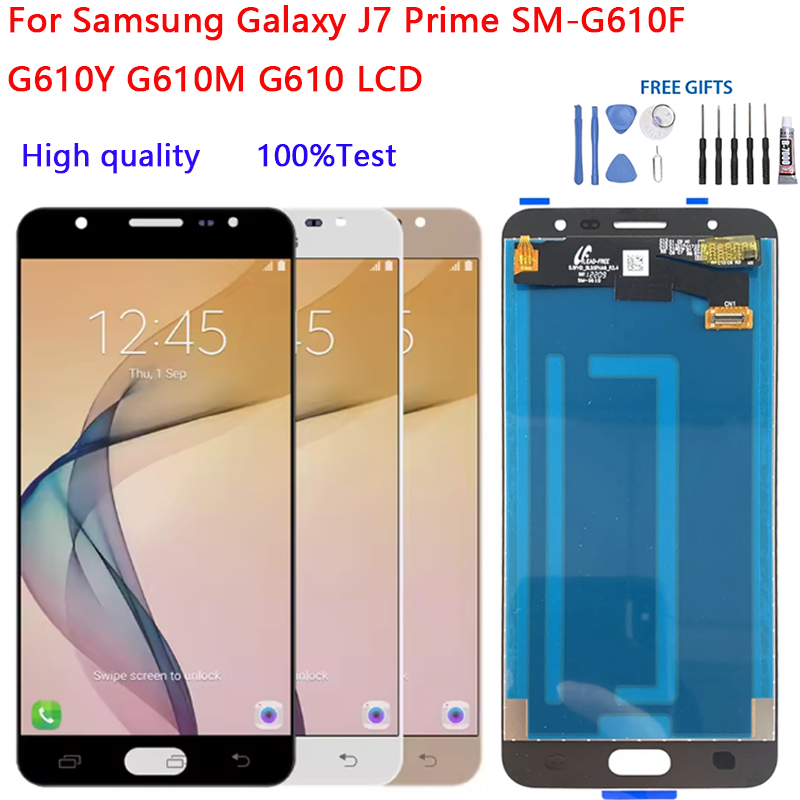 สําหรับ Samsung Galaxy J7 Prime SM-G610F G610Y G610M G610 จอแสดงผล LCD Touch Screen Digitizer เปลี่ย