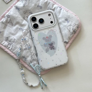สําหรับIphone Case 17 Pro Max 16 Pro Max 15 Pro Max 14 Pro Max Blue Love Bearเคสโทรศัพท์