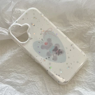 สําหรับIphone Case 17 Pro Max 16 Pro Max 15 Pro Max 14 Pro Max Blue Love Bearเคสโทรศัพท์