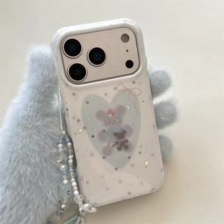 สําหรับIphone Case 17 Pro Max 16 Pro Max 15 Pro Max 14 Pro Max Blue Love Bearเคสโทรศัพท์
