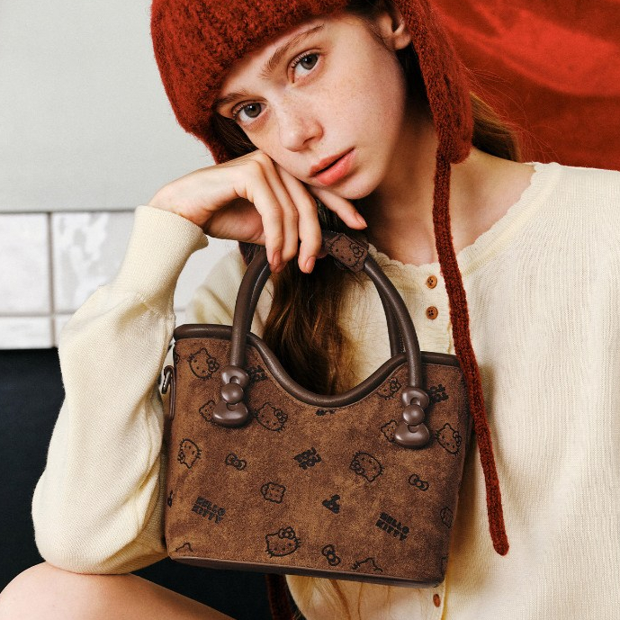 [Aria] TOUTO Uhellokitty Vegeta Basket Tote Bag ความจุขนาดใหญ่ A4