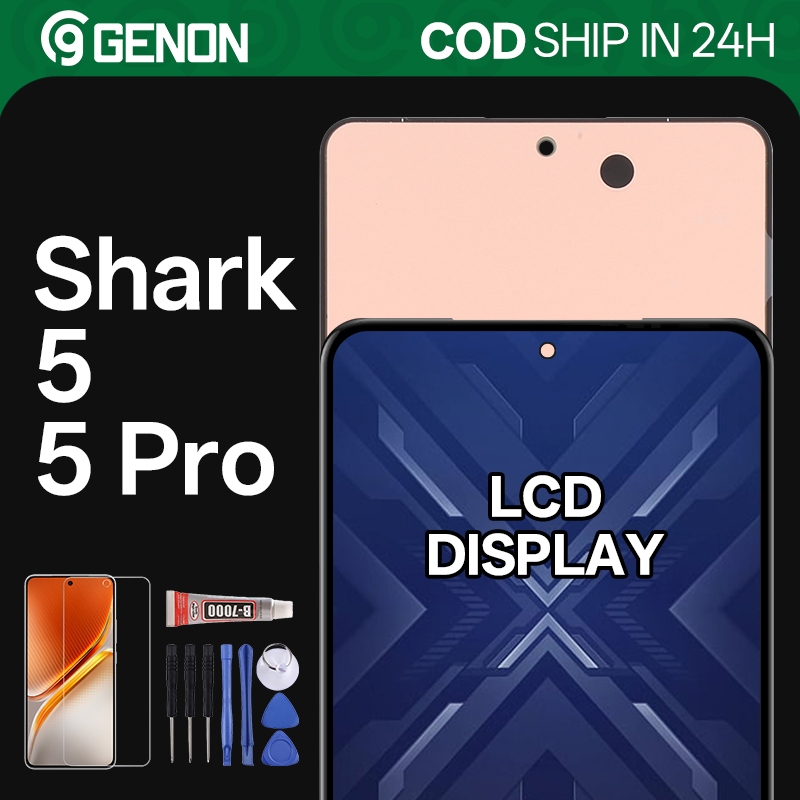 Genon OLED 144Hz LCD สําหรับ Xiaomi Black Shark 5 / 5 Pro จอแสดงผล LCD หน้าจอสัมผัสอะไหล่ทดแทน