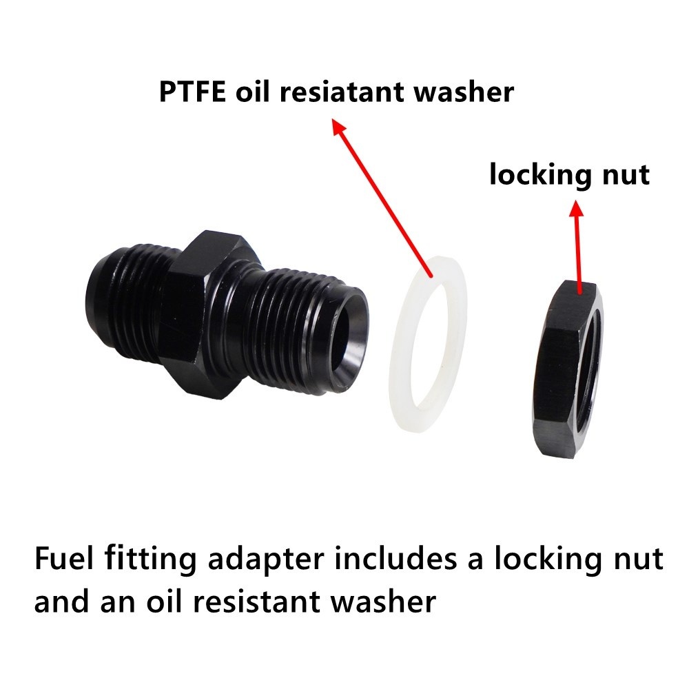 SADE AN6/AN8/AN10/AN12 ชาย Flare Bulkhead Fitting อลูมิเนียมสีดําการใช้ Cell Tank Adapter พร้อมเครื่องซักผ้า ราคา ถูกที่สุด ดีลบีเคเค แกลเลอรีภาพที่ 5