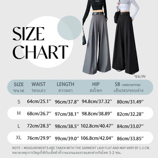 Plus Size เอวผู้หญิงชุดกางเกงเอวสูงกางเกงเอวกว้าง สไตล์เกาหลี กางเกงสูท