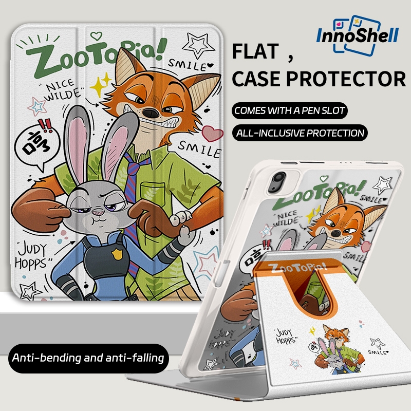 💥24 ชั่วโมง💥case iPad Gen9 Air6 Air7 ที่ใส่ปากกา Zootopia เคสiPadหมุน 360° Gen11 Gen10 Pro11/13 2025