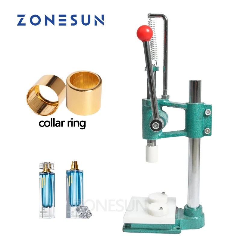 ZONESUN ZS-PRC1 ขวดแก้วน้ําหอม Capping Machine | เครื่องย้ําน้ําหอมแบบใช้มือ | สเปรย์ขวดคอแหวนกดเครื