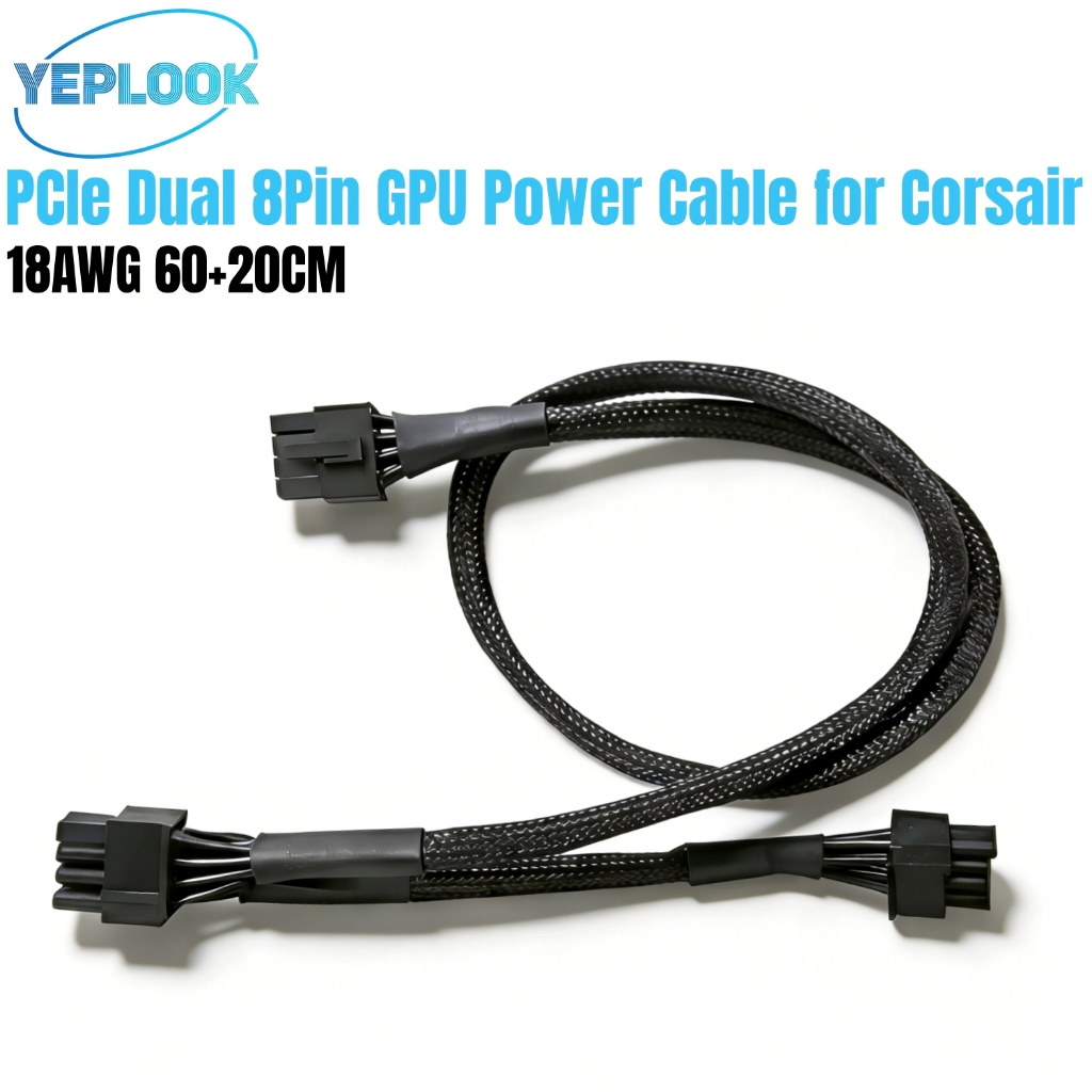 GPU สายไฟ PCI-e Dual 8Pin 6+2 สําหรับ Corsair CS850M, CS750M, CS650M, CS550M, CS450M Gold Type 3 Mod