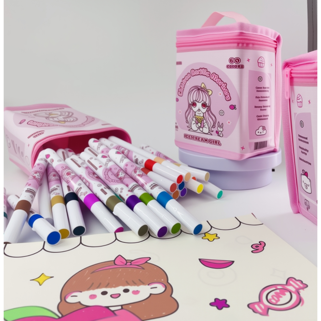 เครื่องหมายอะคริลิค  36/48/60 สี ภาพวาดกราฟฟิตีปากกามาร์กเกอร์กันน้ํา วาดอุปกรณ์ศิลปะ Acrylic Marker