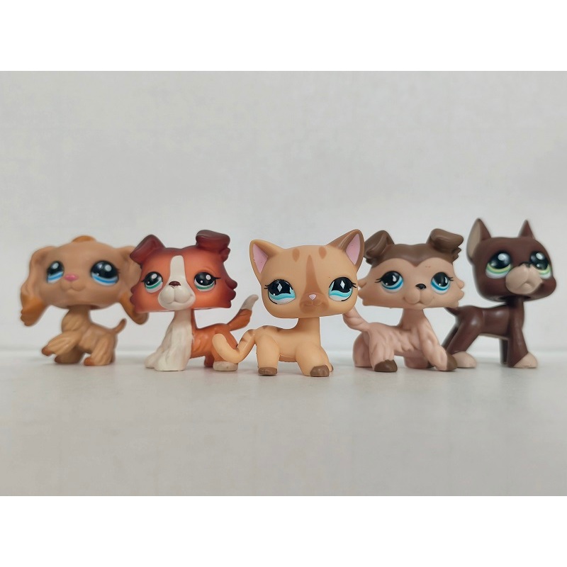 5 ชิ้น/ล็อต LPS รูปแมวสุนัข #1716#1542 Littlest Pet Shop ของเล่นเด็ก