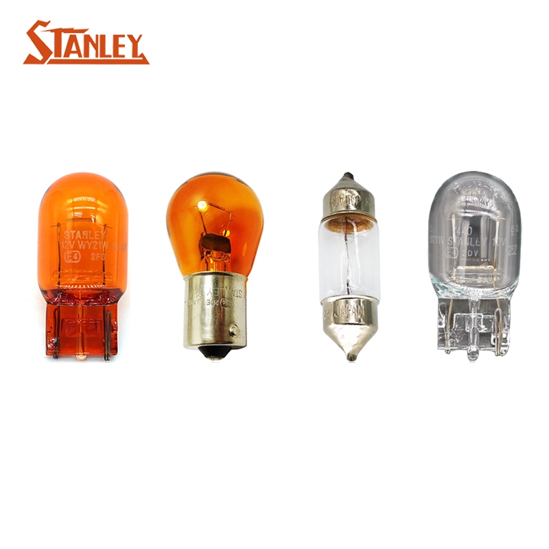 STANLEY PY21W T20 W21W WY21W C10W 12V Amber Light Standard หลอดไฟฮาโลเจนรถยนต์ (1 หลอด)