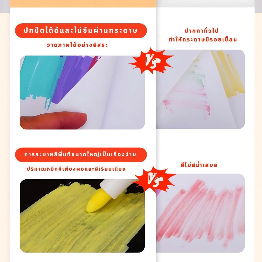 ปากกามาร์กเกอร์อะคริลิกล่องสี่เหลี่ยมชุดเครื่องหมายภาพวาดระบายสีชุดปากกาสีอุปกรณ์ศิลปะ - รูปที่ 3