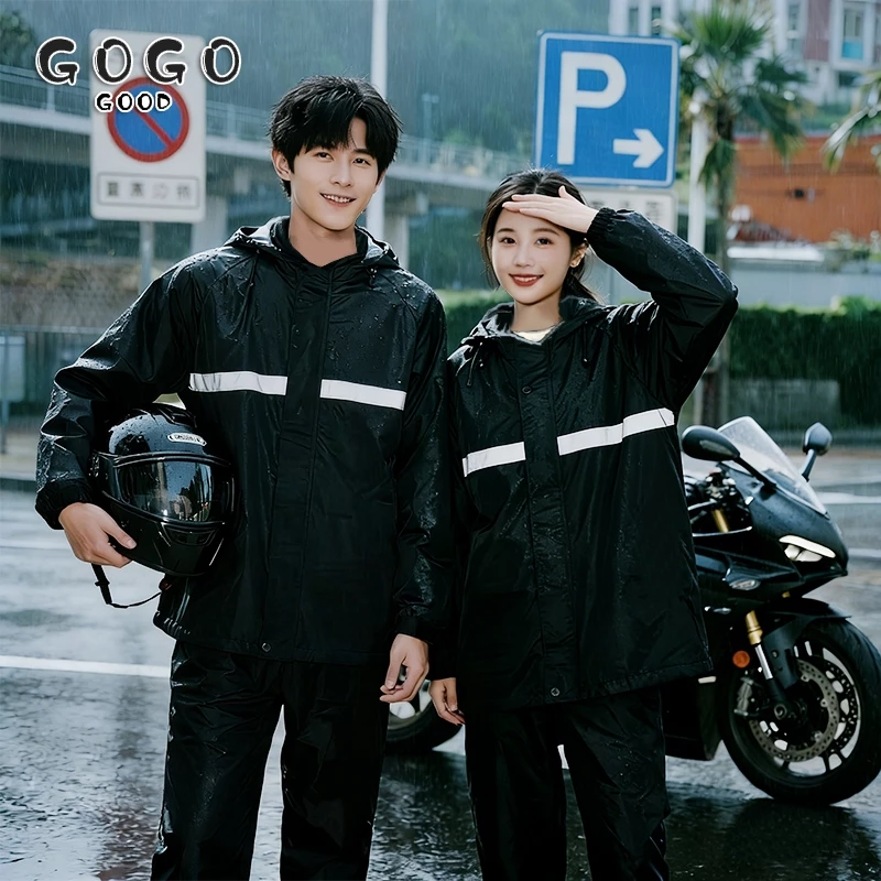 เสื้อกันฝนสูท (ด้านบนและกางเกง) เทปสะท้อนแสงสูงกันน้ําหนามีหลายสีให้เลือก