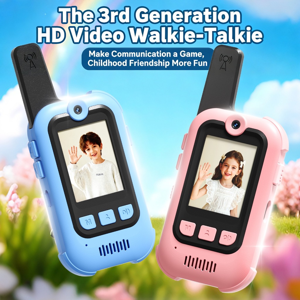 Children's Video Walkie-talkies High-definition Wireless Intercom Early Educational Toys Rechargeabl