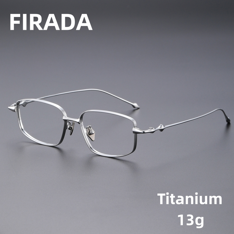 FIRADA Retro Square แว่นสายตาไทเทเนียม สไตล์เรโทรสแควร์ ออกแบบสำหรับผู้ชายและผู้หญิง A-707-C