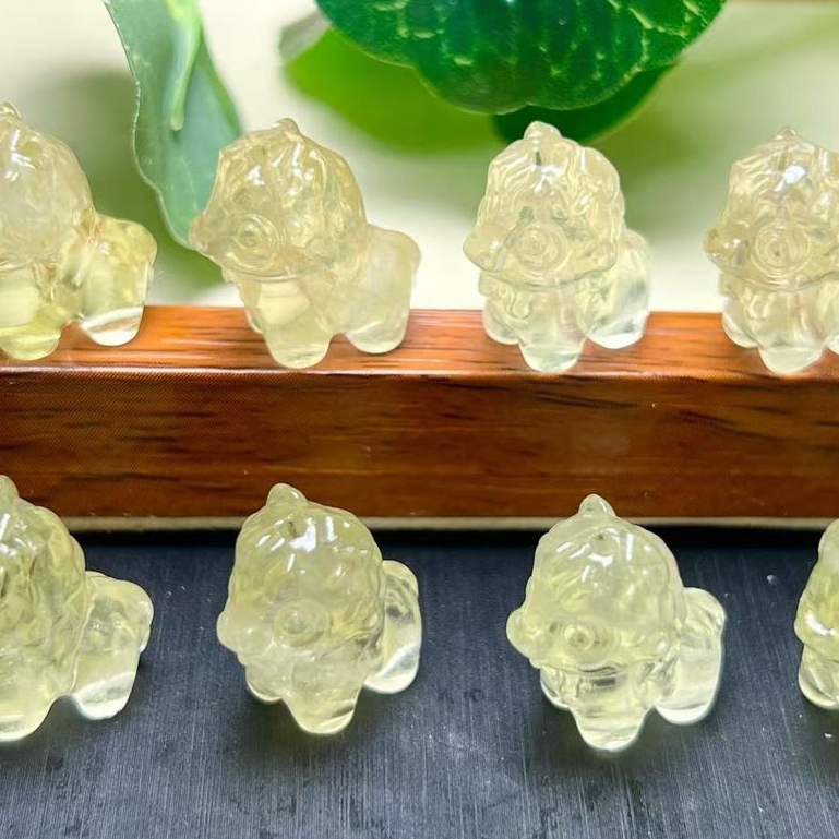 ธรรมชาติ Citrine Pony สู่ความสําเร็จประมาณ 18 มม. Upper Through Hole แกะสลักชิ้นคริสตัล Hand-Made เครื่องประดับ diy อุปกรณ์เสริม Simple All-Match ของขวัญ