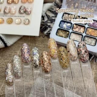 JILLRADIA สีแชมเปญเลื่อมเจลยาทาเล็บชุดแฟชั่นยาวนานเหมาะสําหรับการใช้ทุกวันและเล็บ DIY