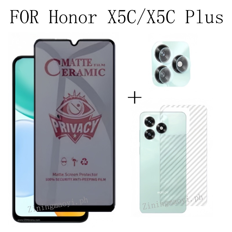 3in1 สําหรับ Honro X5C Plus ฟิล์มกระจกนิรภัยสําหรับ Honor X5C X9D X7D X8C X8A X7C X6B X6A anti-ความเ