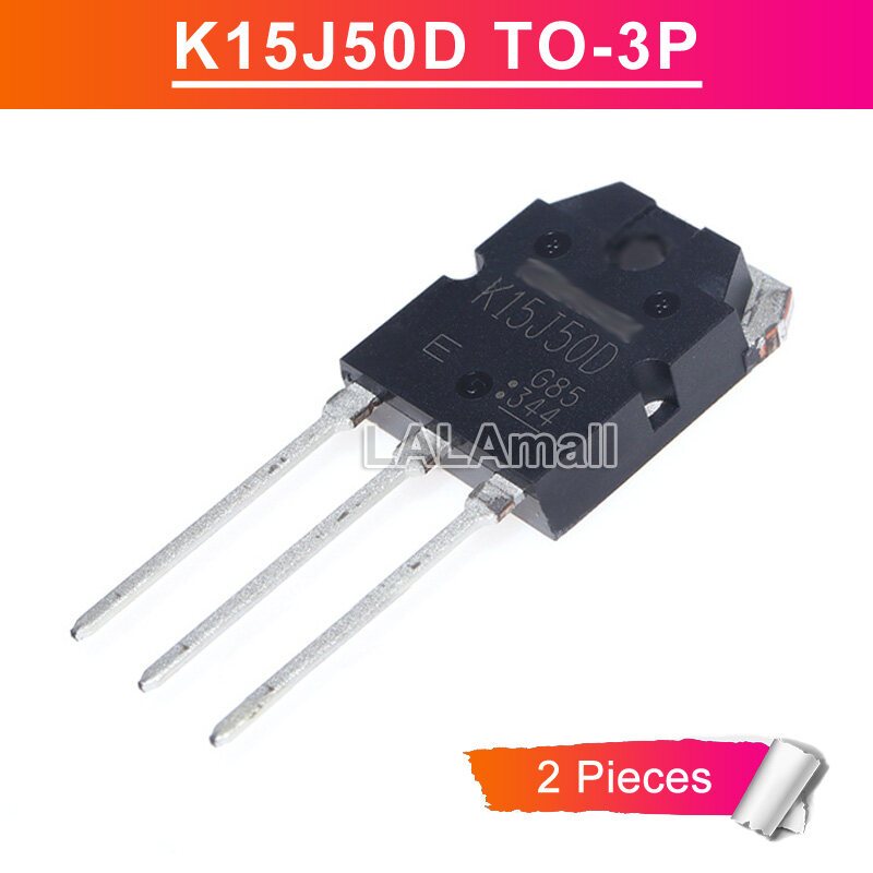 2pcs Original K15J50D TK15J50D TO-3P 50A/500V N-Channel Power MOSFET ทรานซิสเตอร์ใหม่
