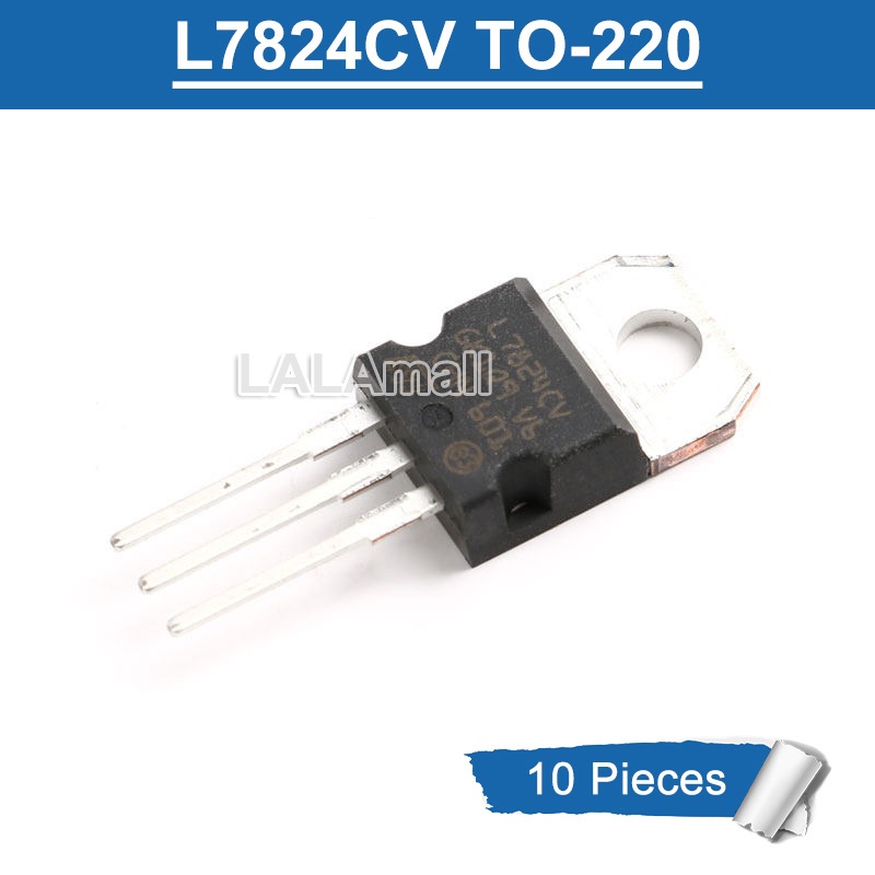 10PCS L7824CV L7824 TO-220 TO220 7824 LM7824 MC782 ใหม่
