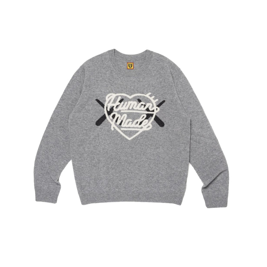 HUMAN MADE ญี่ปุ่น Big Love Letter ผู้ชายผู้หญิงหลวมเสื้อกันหนาวเสื้อกันหนาวเสื้อถัก