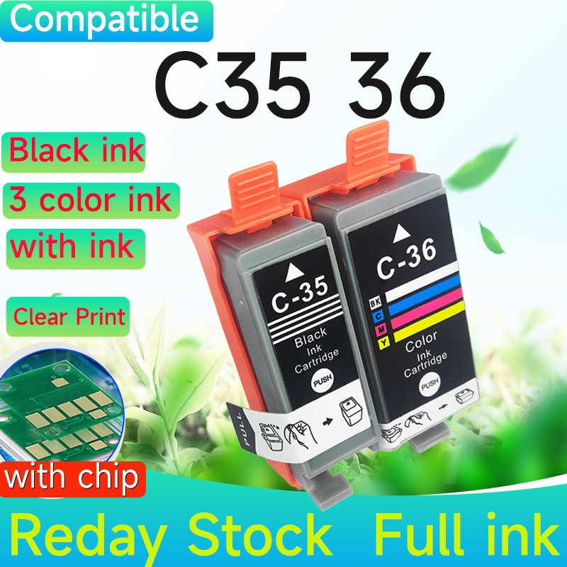 ใช้งานร่วมกับ Canon PGI 35 CLI 36 สีดํา PGI35 CLI36 PGI 35 CLI 36 หมึกสําหรับ Canon IP100B IP100 min