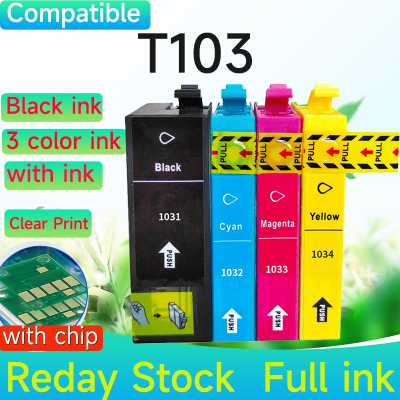 ตลับหมึก Epson 103 ที่รองรับสําหรับ T140W / TX550W / TX610FW / TX600FW / TX510FN / TX515FN / T1110