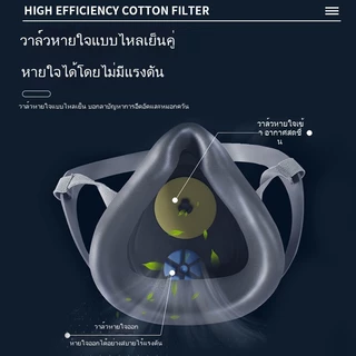 6500 หน้ากากกันฝุ่นป้องกันฝุ่นหนักอุตสาหกรรม kn95 สีสเปรย์ขัดเงาหน้ากากเหมืองถ่านหินบวกกรองผ้าฝ้ายหายใจ (ของแท้ 100%)