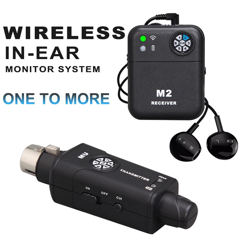 ระบบไออีเอ็มไร้สาย 2.4G พร้อมเครื่องส่งสัญญาณคลิปบนตัวรับสัญญาณคู่อัตโนมัติไร้สายในหูจอภาพสําหรับคริสตจักร/เวที/การแสดงสด