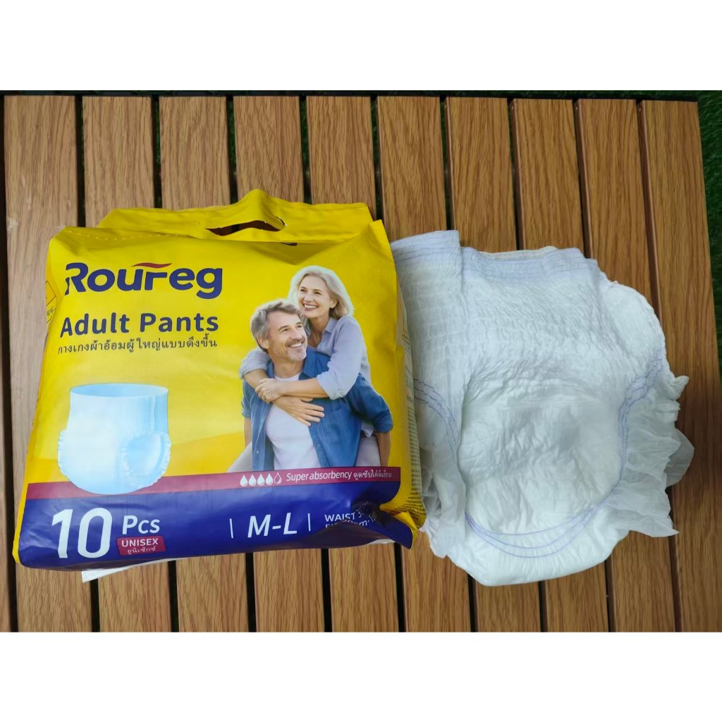 【ซึมเร็วสุด!！】ไม่รู้สึก ผ้าอ้อมผู้ใหญ่ RouFeg ใช้ได้ทั้งชายหญิง ปลี่ยนง่าย M/L/XL/XXL(1pack/10pcs) ผ้าอ้อมผู้ใหญ่ - รูปที่ 6