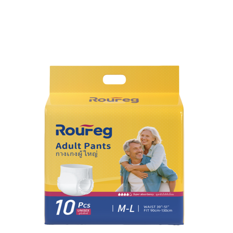 【ซึมเร็วสุด!！】ไม่รู้สึก ผ้าอ้อมผู้ใหญ่ RouFeg ใช้ได้ทั้งชายหญิง ปลี่ยนง่าย M/L/XL/XXL(1pack/10pcs) ผ้าอ้อมผู้ใหญ่ - รูปที่ 7