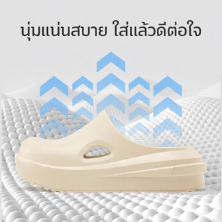 UTUNE หนา Mueller รองเท้าแตะรอบ Toe รองเท้าแตะครึ่ง EVA ลื่นกันน้ําฤดูร้อนรองเท้าแตะกลางแจ้ง