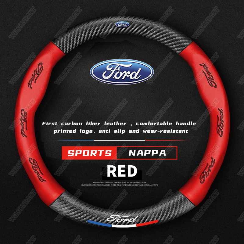 สินค้าSpotUltra-Thin หนังสําหรับ Ford พวงมาลัยรถ 38 ซม.Kelisa Kancil Kenari Kembara อุปกรณ์เสริม Ranger Fiesta Focus - รูปที่ 2
