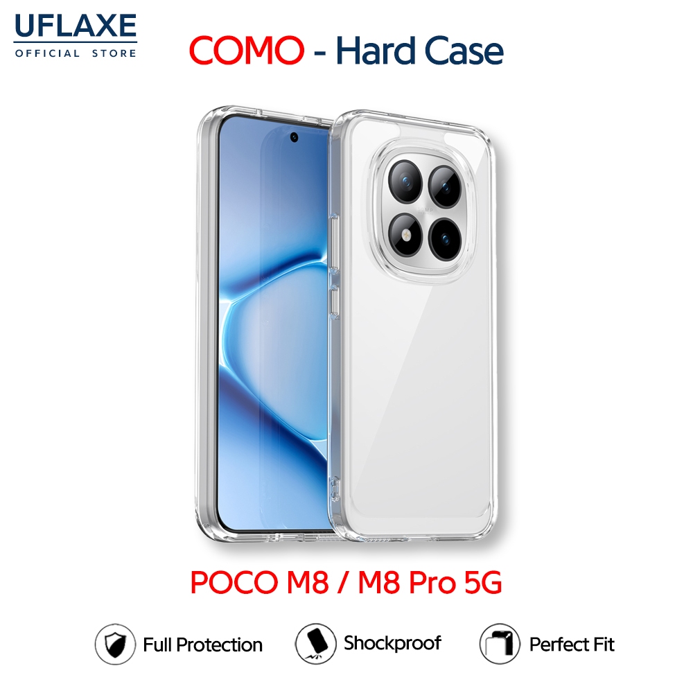 UFLAXE COMO - เคส Xiaomi POCO M8 / POCO M8 Pro 5G - เคสแข็งใสกันเหลืองกันกระแทก เคสโทรศัพท์บางเฉียบป้องกันรอยนิ้วมือ