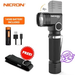 NICRON ไฟฉาย Led B74E B74T ไฟสีแดง B74UV UV Light Handfree D…