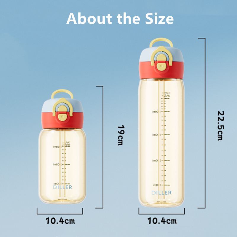 ขวดน้ํา Diller PPSU ป้องกันความร้อน 180℃, BPA-Free, Dual Head, Leakproof, 380/520ml D2606 - รูปที่ 7