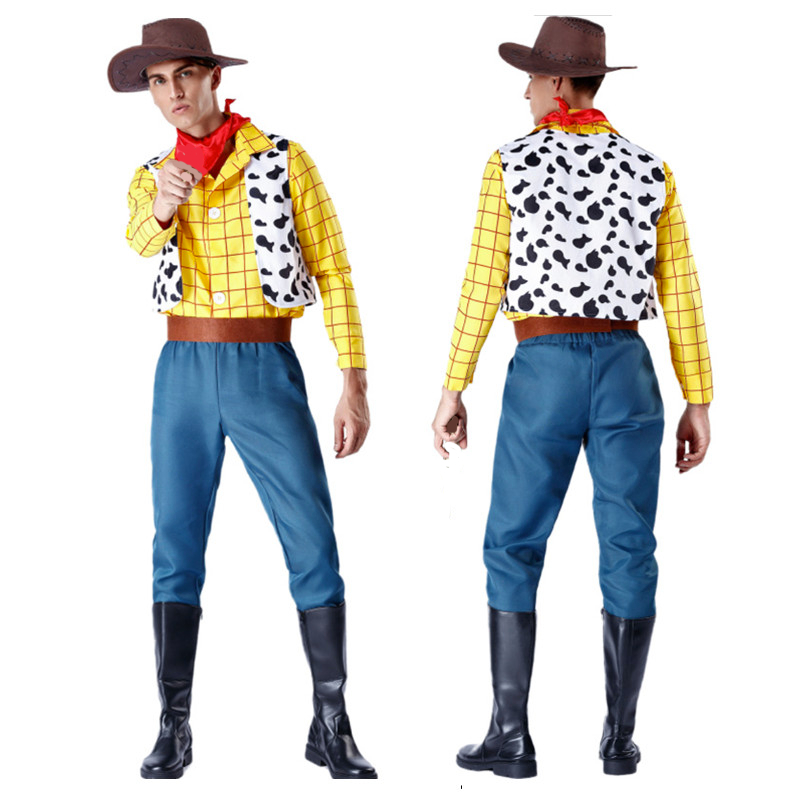 Toy Story Jessie ชุดสําหรับผู้หญิงคาวบอยตะวันตก Woody ชุดสําหรับชายผู้ใหญ่ฮาโลวีนคอสเพลย์เครื่องแต่งกายชุด - รูปที่ 6