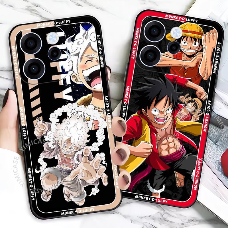 สําหรับ OPPO Reno 15 15F 14 14F 13 13F Pro 4G 5G CPH2825 CPH2801 CPH2813 CPH2811 CPH2739 CPH2737 CPH2699 CPH2701 CPH2697 CPH2689 onepiece กรณี luffy นุ่ม