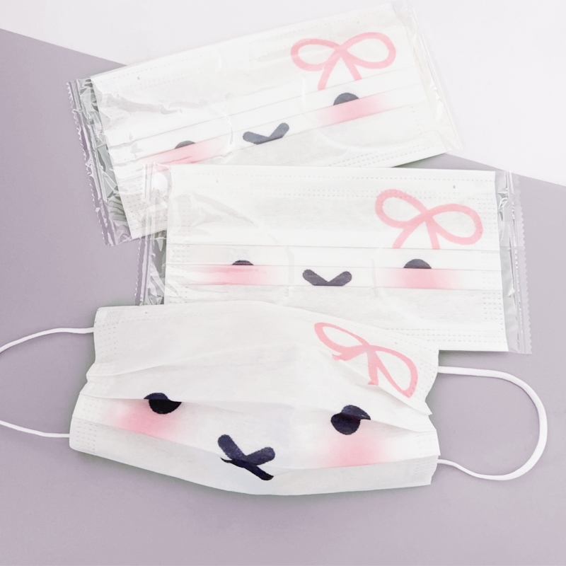 50 ชิ้นบรรจุส่วนบุคคล Miffy กระต่าย kt การ์ตูนผู้ใหญ่หน้ากากแฟชั่นผู้ใหญ่ผู้หญิงน่ารักหมี Face Mask - รูปที่ 3