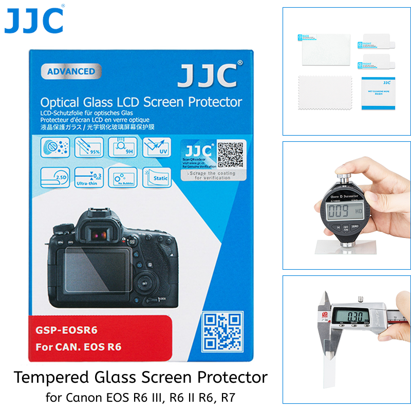 JJC กระจกนิรภัยป้องกันหน้าจอสําหรับ Canon EOS R6 III R6III R6 II R6II R6M3 R6M2 R6 Mark III R6 Mark 