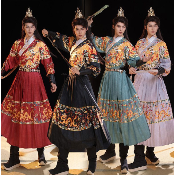 สไตล์จีนต้นฉบับ Ming Made Flying Fish เสื้อผ้า Jinyiwei Hanfu นักเรียนชาย Ming Dynasty Plus ขนาดดาบ Python Robe