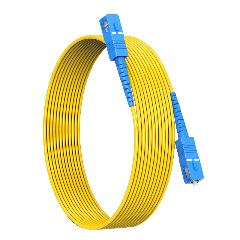 3.0mm SC-SC Singlemode Simplex สายไฟเบอร์ออปติก 9/125μm LSZH OS1/0S2 UPC Fiber Optic Jumper รองรับกา
