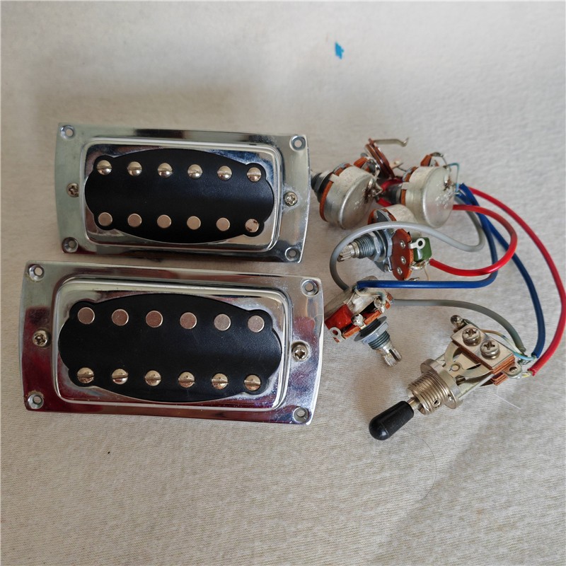 เกาหลี Made ทั้งวงจรอิเล็กทรอนิกส์ 2PCS กีตาร์ไฟฟ้า Alnico รถกระบะ,คอและสะพานรถกระบะ Passived Pickup