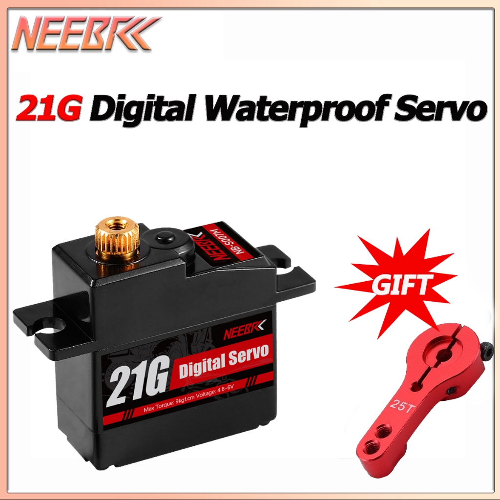 NEEBRC 21G ดิจิตอลกันน้ําเกียร์โลหะ Servo สําหรับ 1/14 1/18 1/16 MN82 MN78 MN99S Hyper GO RC Crawler