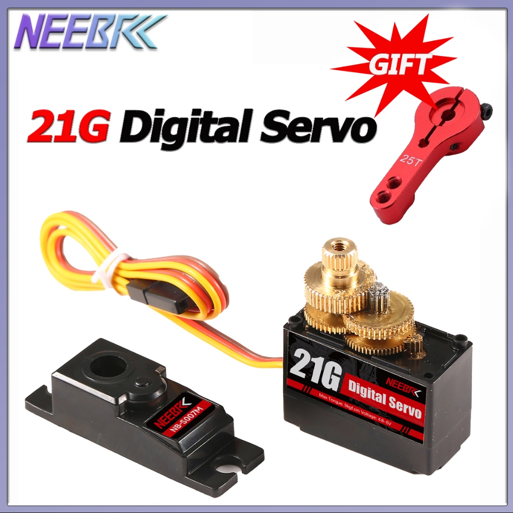 NEEBRC 21G ดิจิตอลกันน้ําเกียร์โลหะ Servo สําหรับ 1/14 1/18 1/16 MN82 MN78 MN99S Hyper GO RC Crawler
