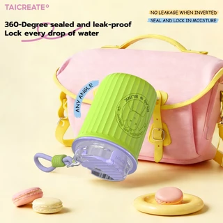 Taicreate（13oz/380ml) แก้วกาแฟสแตนเลสซับเซรามิกพร้อมฝาปิดกระติกน้ําสูญญากาศ ถ้วยพกพาสะดวก