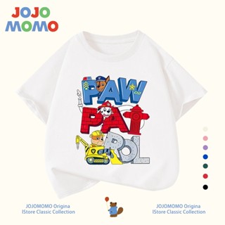 【จัดส่งภายใน 24 ชม】เสื้อยืดเด็ก แขนสั้น สีแดง สีขาว ลาย Paw …