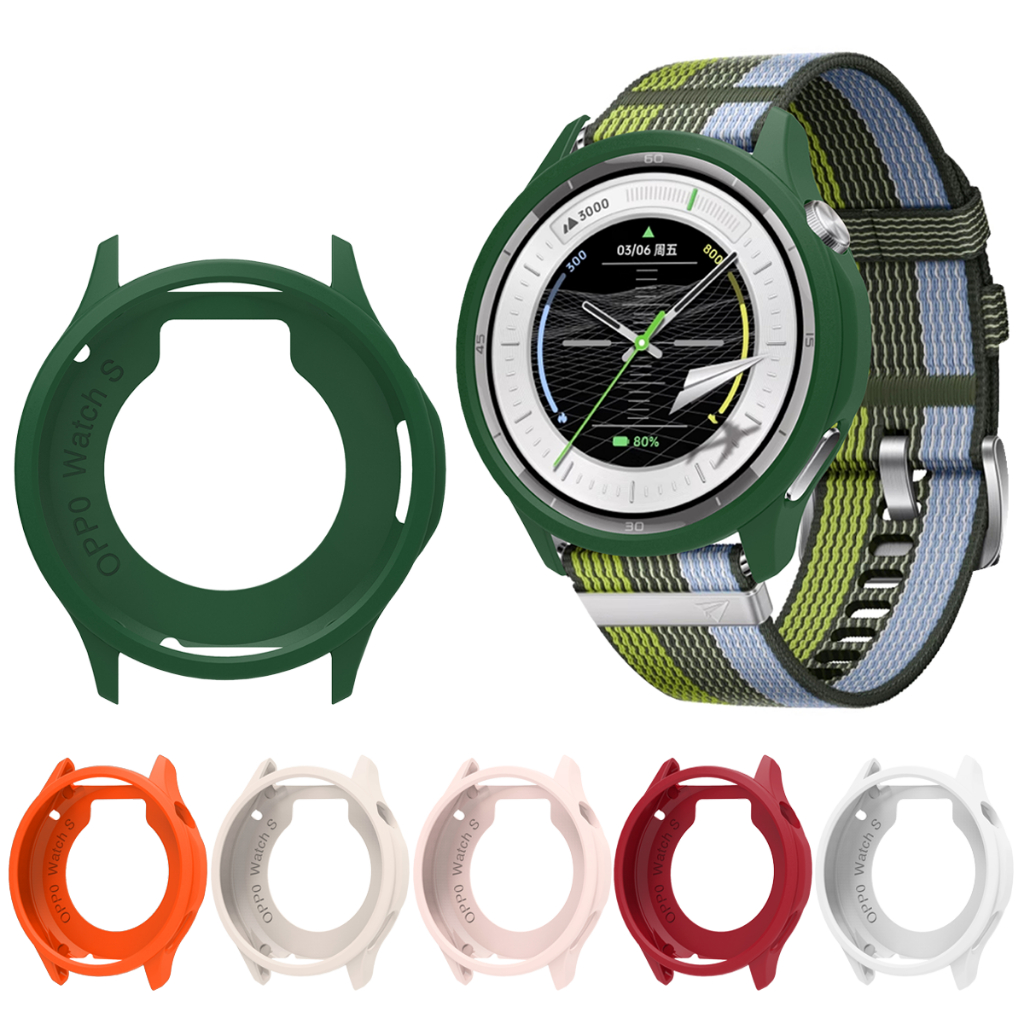 Tpu Soft Case สําหรับ OPPO Watch S สมาร์ทนาฬิกาซิลิโคนปลอกปกป้องหน้าจอกรณีคลุมทั้งหมด Bezel เปลือกกันชน ราคา ถูกที่สุด ดีลบีเคเค รูปภาพหลัก