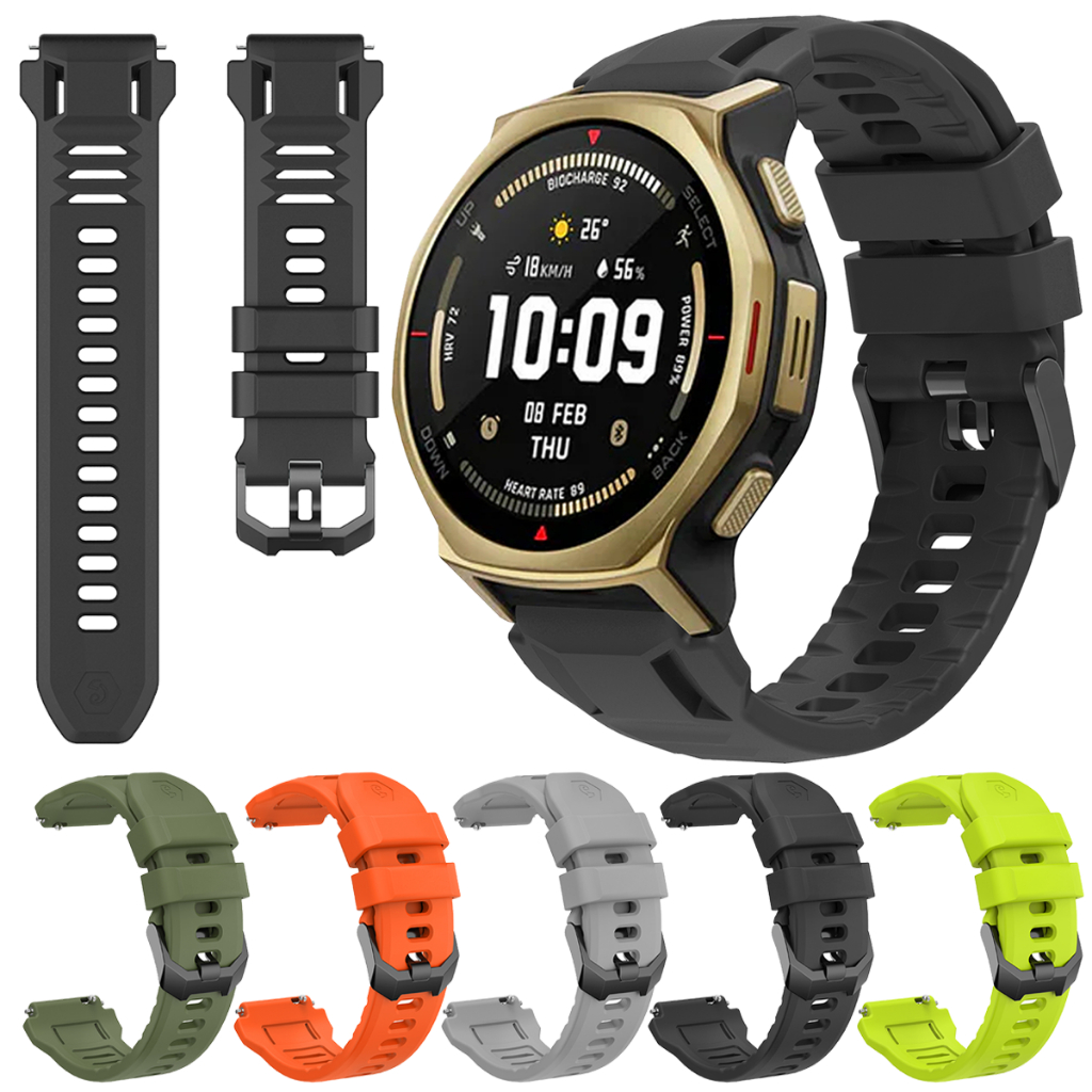 สายรัดซิลิโคนสําหรับ Amazfit T-Rex 3 Pro 44 มม.สําหรับ amazfit t rex 3 pro สายรัดข้อมือระบายอากาศ